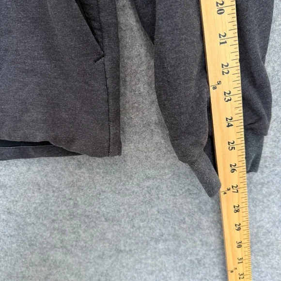 Lululemon Division Down Insulated Hybrid Puffer Jacket Mens Large Gray Black Zip